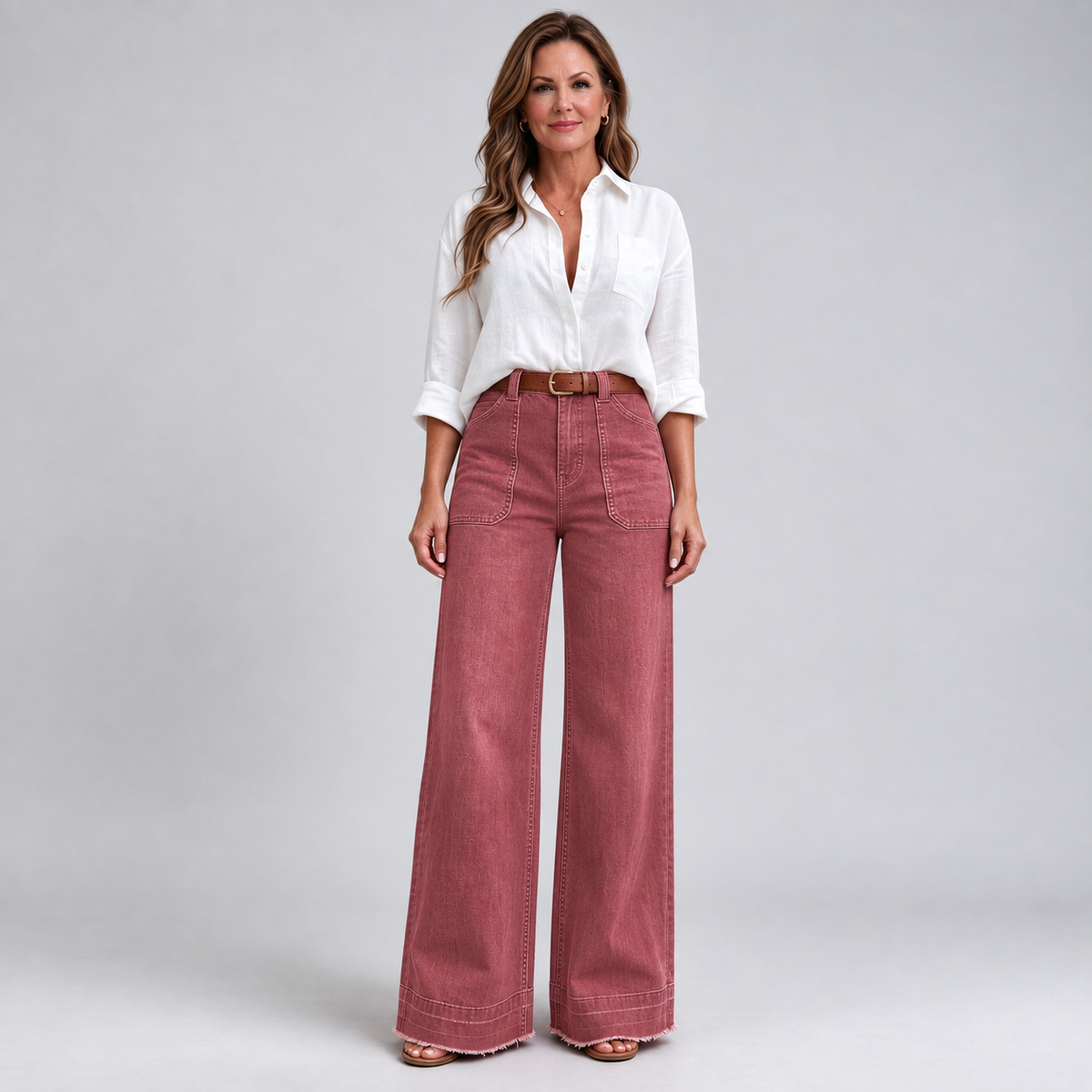 Vintage High-Waisted Wide-Leg Denim Jeans | Ultra-Soft Comfort & Relaxed Fit