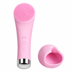 Rechargeable Silicone Facial Cleansing Brush with Heat & Vibration