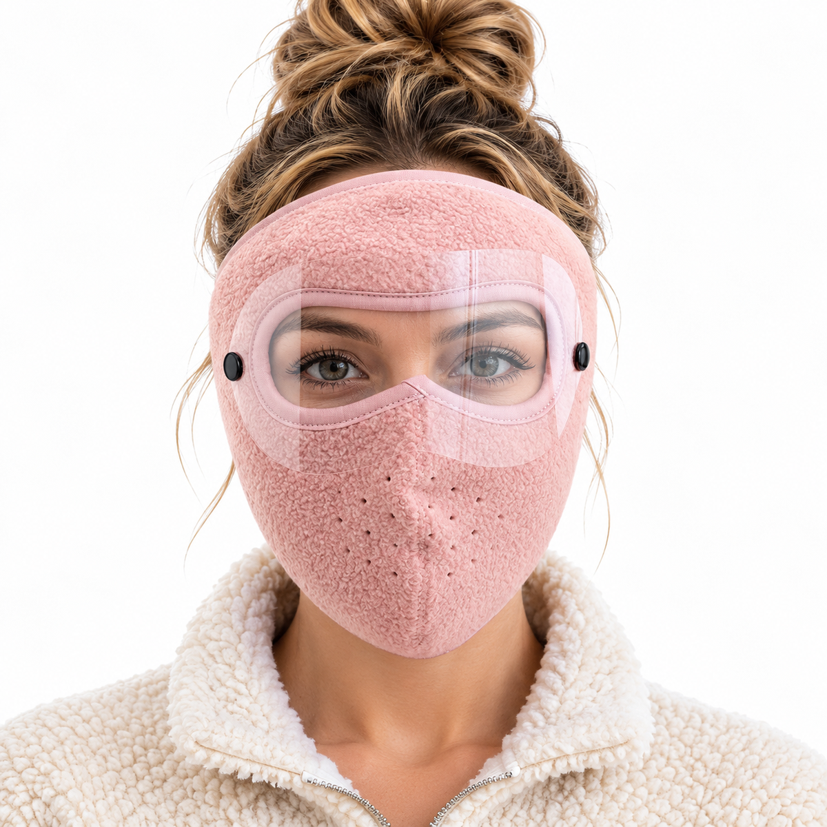 ❄️ Winter Warm Fleece Thermal Face Mask with Detachable Clear Visor