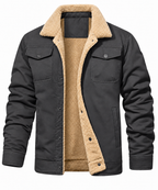 Men's fleece-lined winter truck driver work jacket - warm and cozy, easily handle today's cold.