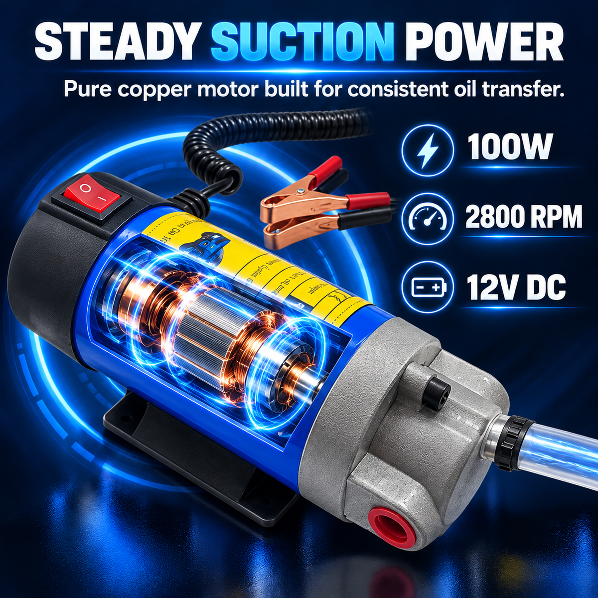 12V 100W Efficient Powerful Self-Priming Oil Pump