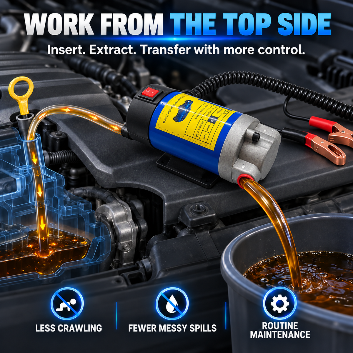 12V 100W Efficient Powerful Self-Priming Oil Pump