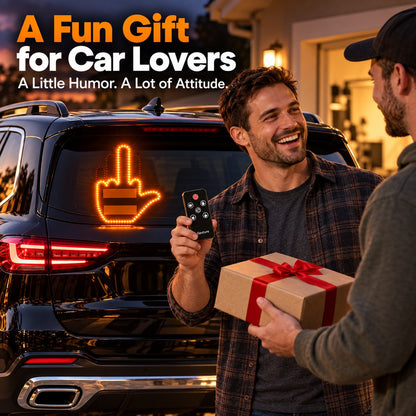 ✋🔥 LED Car Gesture Light – Wireless Remote-Controlled LED Hand Sign