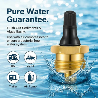 Solid Brass RV Blow Out Plug Adapter for Quick Winterizing & Water Line Protection