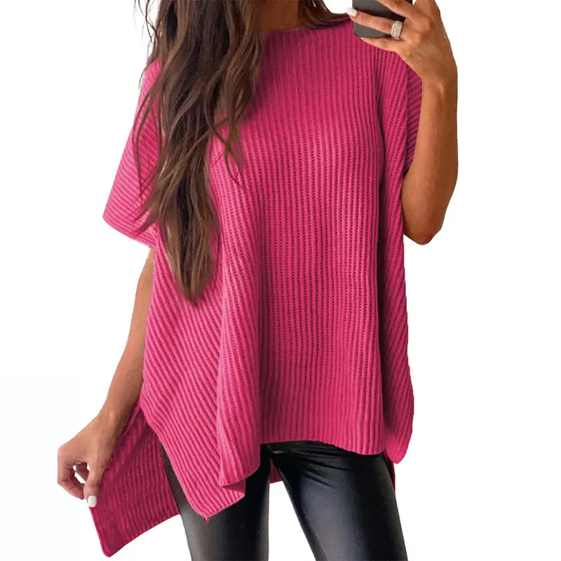 Women’s Ribbed Knit Batwing Top