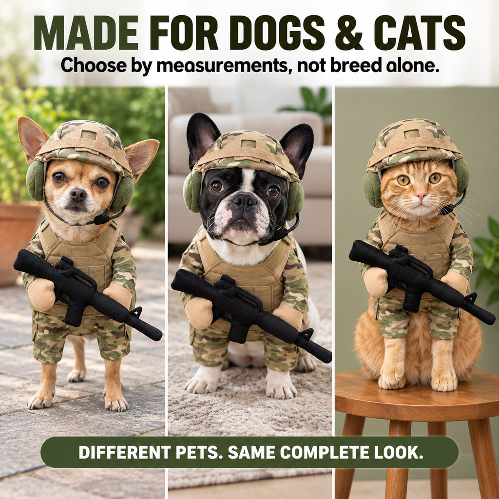 Pet Tactical Character Costume Set