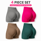 Women's High-Waisted Butt-Lifting Athletic Shorts (4-Pack)