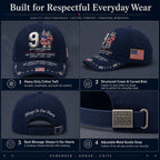 9/11 25th Anniversary We Will Never Forget Embroidered Memorial Baseball Cap – Unisex Patriotic Memorial Hat🧢 100% Cotton