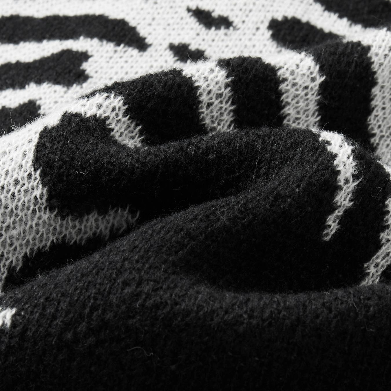 Skeleton Ribcage Oversized Knit Button Cardigan