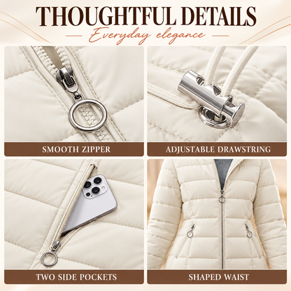 Stay Warm Without the Bulk: Women’s Plush-Lined Puffer Coat