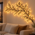 Remote-Controlled Lighted Branch Wall Decor - Flexible DIY Holiday Decorating