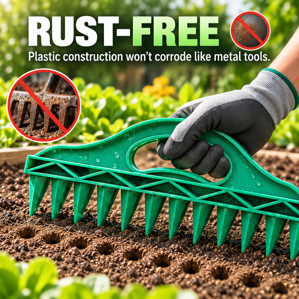🌱 Easy-Press Multi-Hole Garden Seeder & Soil Prep Tool🌱
