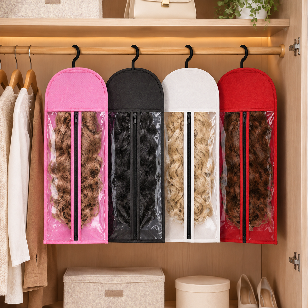 💖Clear Wig Storage Bag – Keep Your Wigs Neat & Dust-Free!👩‍🦰