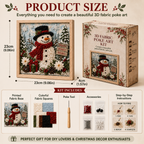 🎄 Christmas Magic: 3D Fabric Poke Art Kit – DIY Holiday Craft & Festive Home Decor