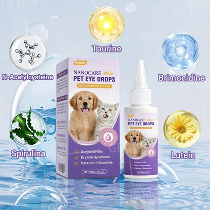 👩‍⚕️NanoCare Pet Eye Drops ☑️ FDA Approved | Relieves Conjunctivitis, Dry Eyes, Cataracts, and Keratitis😸 🐶