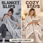 Women's Faux Sherpa Wearable Cape Blanket — One Size, Solid Color Double-Layer Design