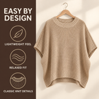 💃Women's Loose-Fit Batwing Sleeve Knitted Pullover💃