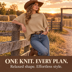 💃Women's Loose-Fit Batwing Sleeve Knitted Pullover💃