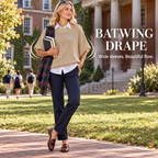 💃Women's Loose-Fit Batwing Sleeve Knitted Pullover💃