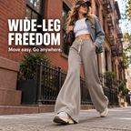 Women’s High-Waisted Wide-Leg Casual Pants – Relaxed Athleisure Fit