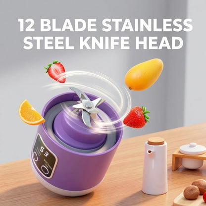 Portable Wireless Blender – 12 Blades, 3 Speeds & Digital Display