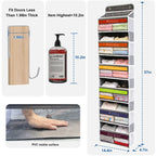 6-Tier Hanging Closet Organizer Over The Door Wardrobe Storage with Clear Card Slot