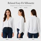 Women’s Ruffled V-Neck Puff Sleeve Blouse – Elegant Everyday Top