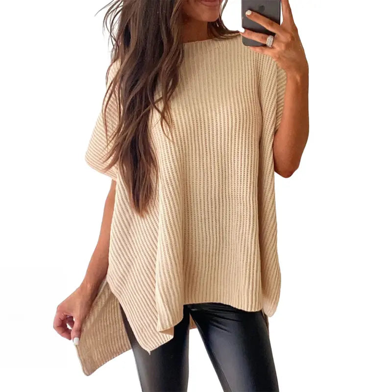 Women’s Ribbed Knit Batwing Top
