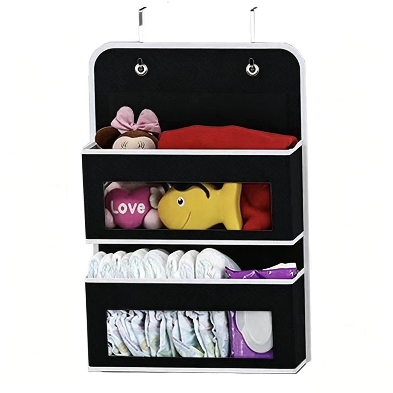 Large capacity hanging storage bag behind the door