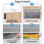 6-Tier Hanging Closet Organizer Over The Door Wardrobe Storage with Clear Card Slot