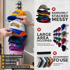 🧢Wall-mounted hat rack – each rack can hold 10 hats🧢No-drill installation