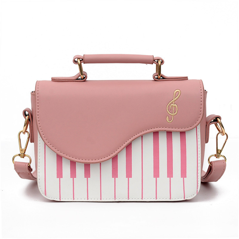 Piano Key Pattern Women's Crossbody Shoulder Bag - Large Capacity Handbag