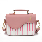 Piano Key Pattern Women's Crossbody Shoulder Bag - Large Capacity Handbag