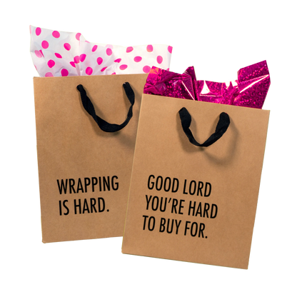 Funny Gift Bags -Set of 5- Snarky, Perfect for Gifts, Secret Santa, and Christmas