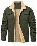 Men's fleece-lined winter truck driver work jacket - warm and cozy, easily handle today's cold.