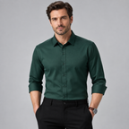 Men's Stretch Dress Shirt - Wrinkle-Resistant Long Sleeve Business Casual Button-Down