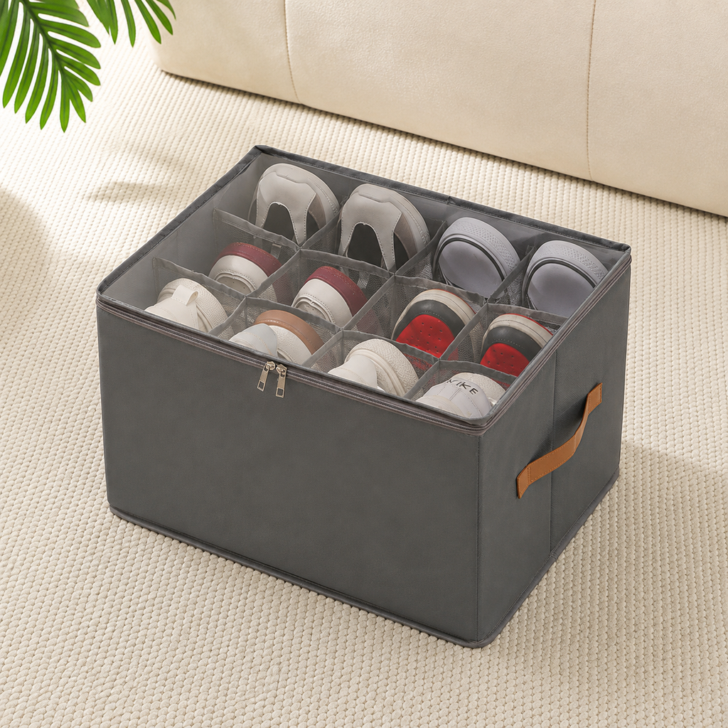 Collapsible Plastic Shoe and Pants Storage Organizer Box
