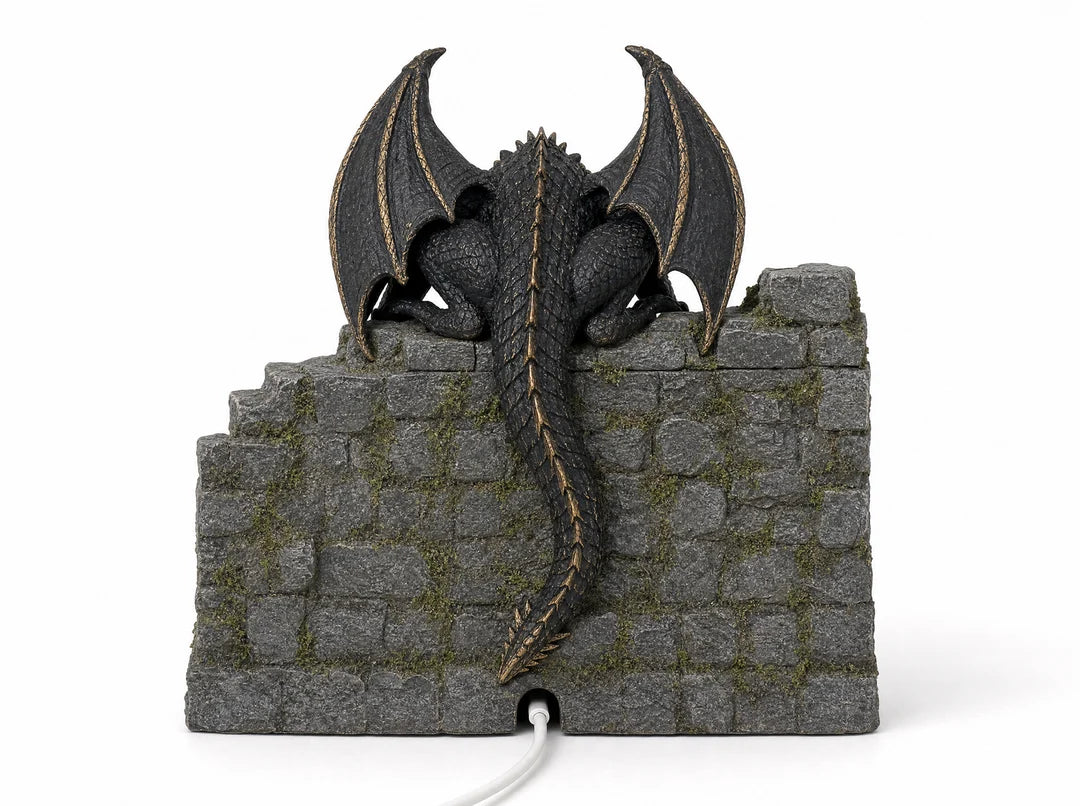 Fire-Breathing Dragon Mist Diffuser – Glowing Gothic Castle Decor