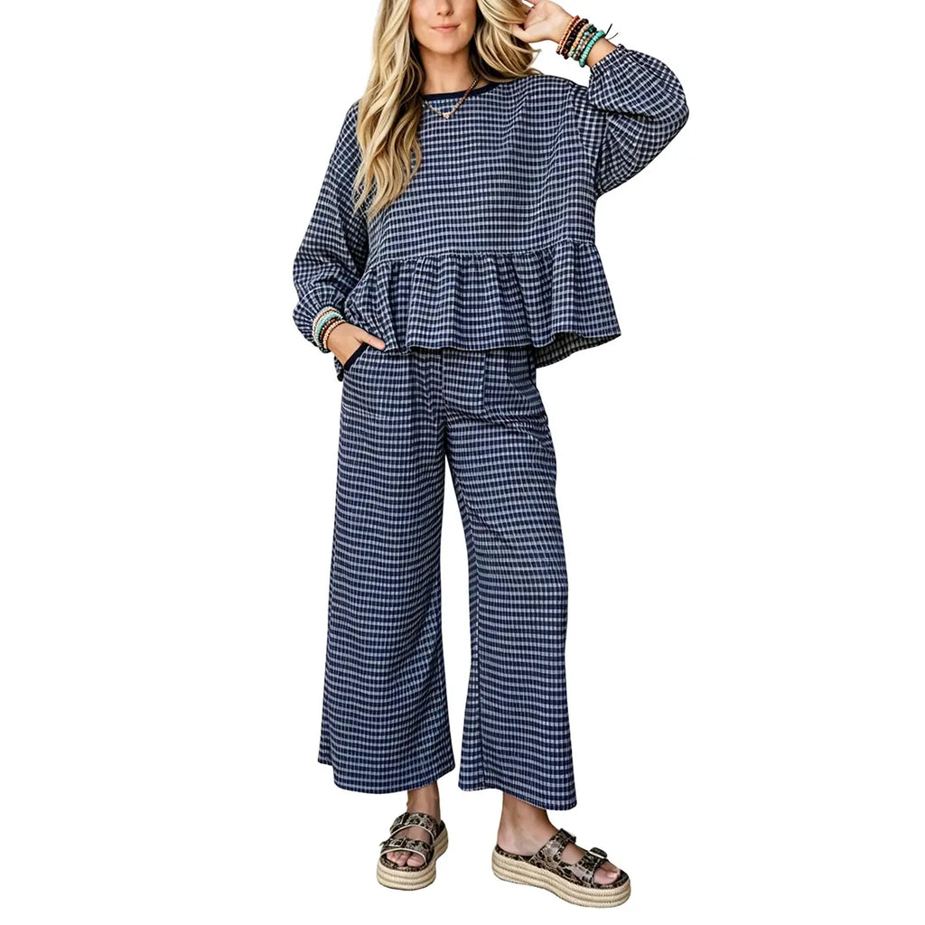 Women's Gingham 2 Piece Outfit