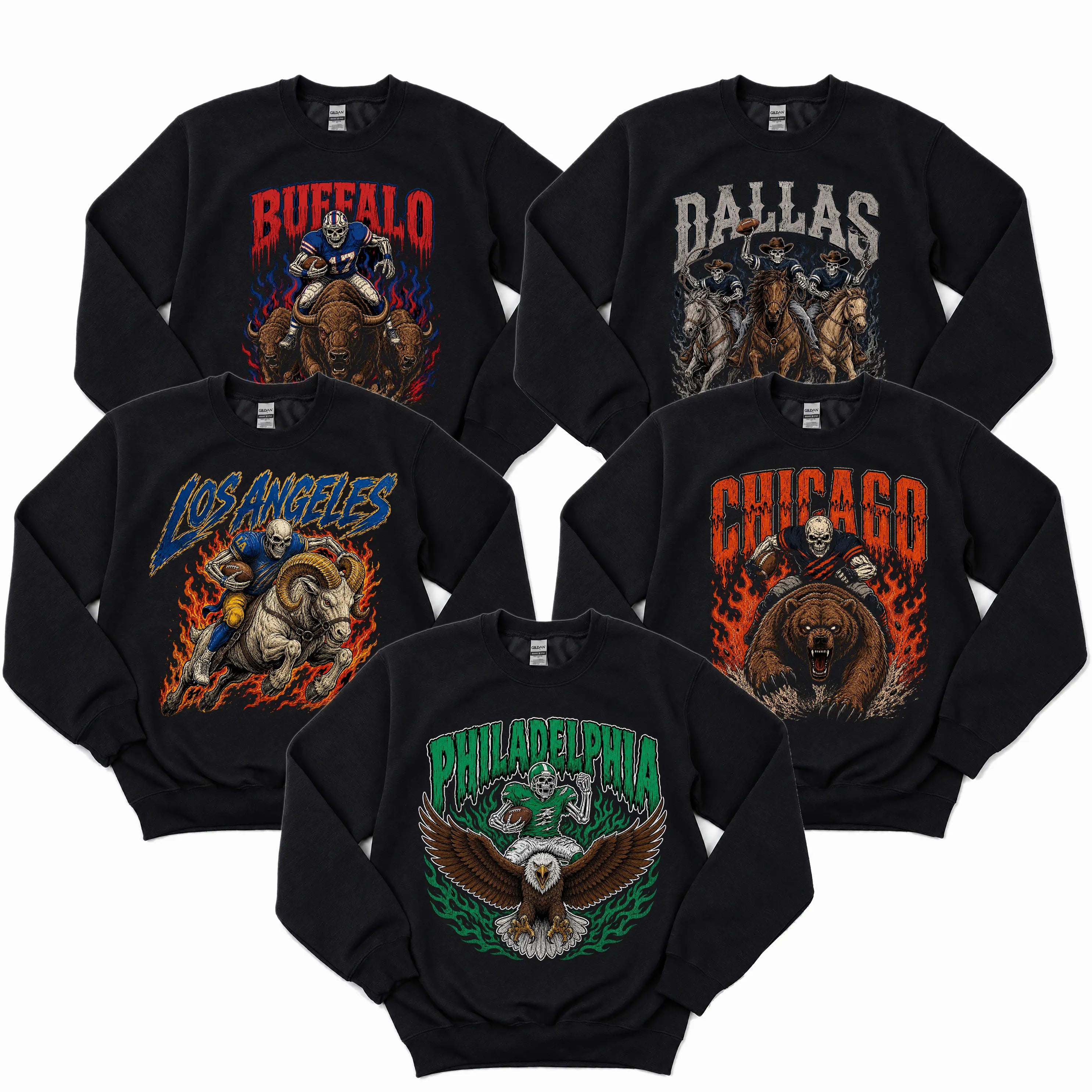 Vintage Football Graphic Crewneck Sweatshirt