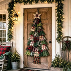 DIY Oversized Patchwork Christmas Tree Door Hanging Kit with Tools
