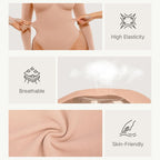 Seamless Long Sleeve Bodysuit for Women Shapewear Thong Tops