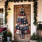 DIY Oversized Patchwork Christmas Tree Door Hanging Kit with Tools