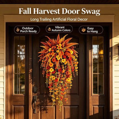Autumn Morning Glory Hanging Artificial Vine for Garden Decor
