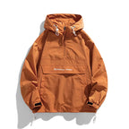 Men’s Half-Zip Windproof Waterproof Hooded Jacket