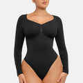 Seamless Long Sleeve Bodysuit for Women Shapewear Thong Tops
