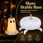Glowing Ghost Candy Holder Lights Up Trick-or-Treat Night
