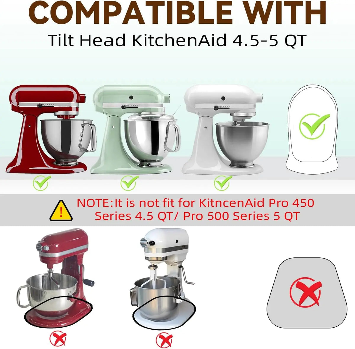 2-in-1 Mixer Slider with Storage for KitchenAid 4.5-5 Qt