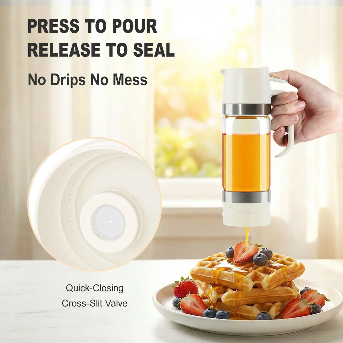 No-Drip Honey Dispenser for Clean, Effortless Everyday Pouring