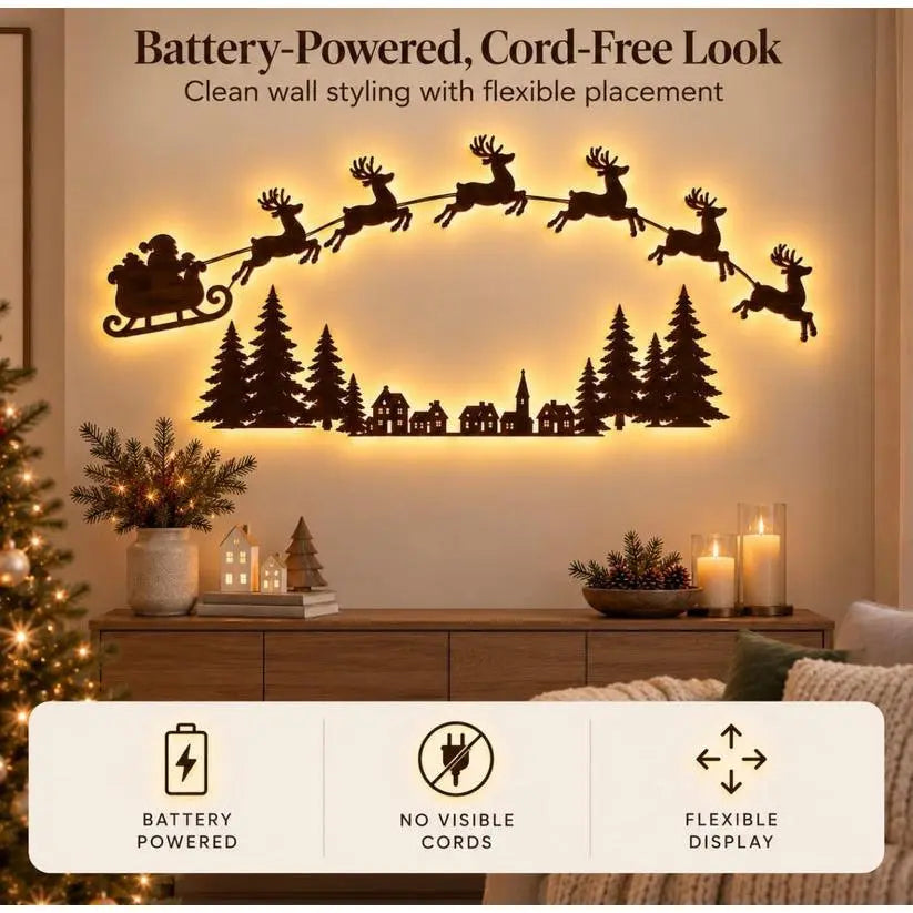 Christmas Reindeer LED Wall Decor